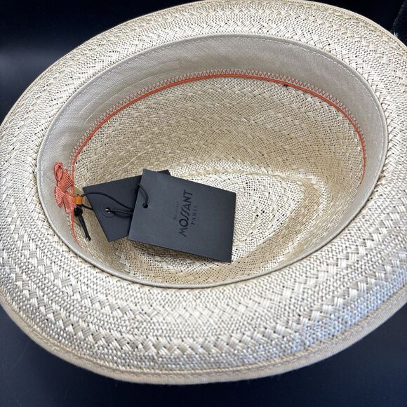 Mossant Paris Hat Size M 58 - 59 cm with Tags Light Brown w Black Band Excellent - Picture 10 of 11